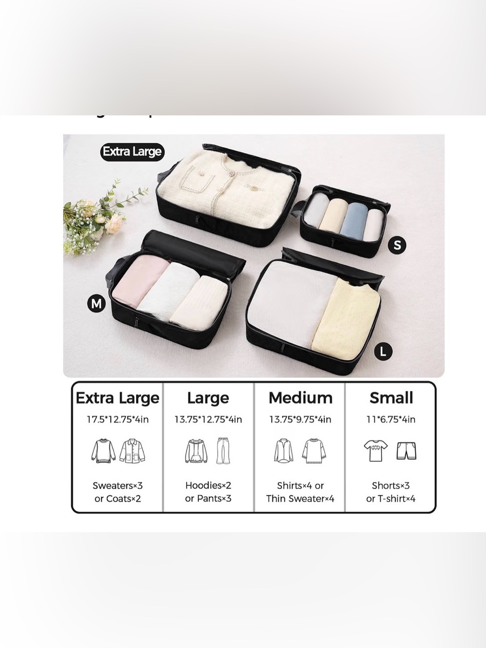 BAGAIL Set Ultralight Compression Packing Cubes - Picture 3 of 3